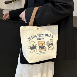 뷰리 곰돌이 캔버스 미니 에코백 토트백 SD-251208