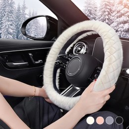 큐리 소프트 밍크퍼 자동차 핸들 커버 SD-251258