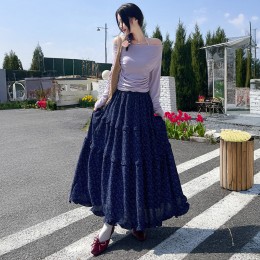 카이넨 프릴 캉캉 잔꽃 플로럴 롱스커트 SD-260152