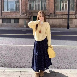 카이넨 프릴 캉캉 잔꽃 플로럴 롱스커트 SD-260152