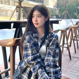 쇼렌 오버핏 체크 타탄 셔츠 남방 SD-260154