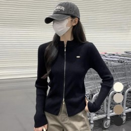 카렌 하프넥 투웨이 집업 골지 니트 SD-260158