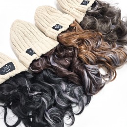 아린 베이지 비니 투톤웨이브 모자형 가발 SD-251237