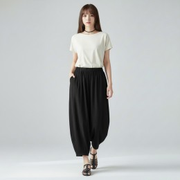 미밋츠 벌룬핏 핀턱 여름 통바지 SD-260217