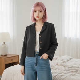 로텔즈 베이직 간절기 크롭 숏자켓 SD-260219