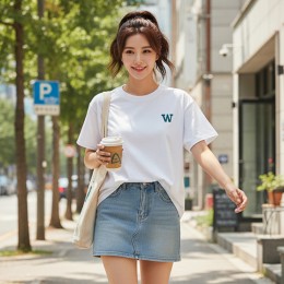 랩션 베이직 W 오버핏 반팔티 박스티 SD-260235