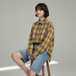 도센 남녀공용 오버핏 체크남방 타탄셔츠 SD-260238