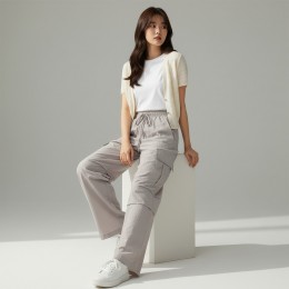 카라젯 바스락 스트링 카고 와이드바지 SD-260305