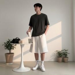 남녀 투샤론드 스냅 단추 버뮤다 팬츠 SD-262003