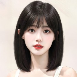 리코 베이직 단발머리 매쉬 여성 통가발 SD-250733