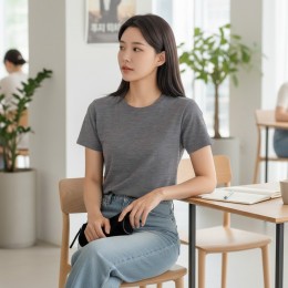 뱅센도 무지 베이직 슬림핏 반팔티 SD-262030