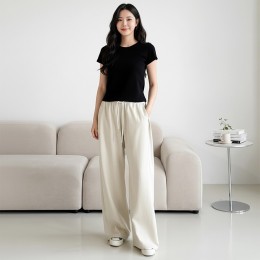 남녀 벨젠 사이드턱 스트링 와이드 면바지 SD-262034
