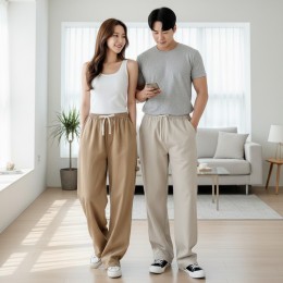 남녀 보헨 스트링 카펜더 와이드 면바지 SD-262037