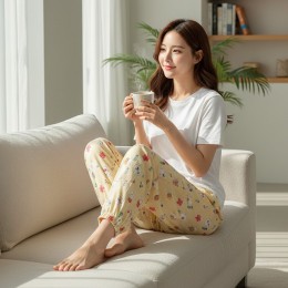 니나 여름 홈웨어 포포면 파자마 조거핏 SD-262042