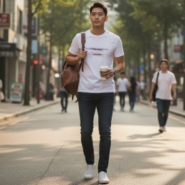 남녀 티어즈 레터링 박시한 데일리 티셔츠 SD-260409