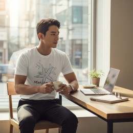 불가사리 프린팅 데일리 반팔 티셔츠 SD-260417