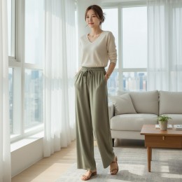 모리카 아이스쿨 차르르핏 와이드바지 SD-262046