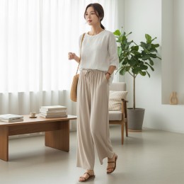 모리카 아이스쿨 차르르핏 와이드바지 SD-262046