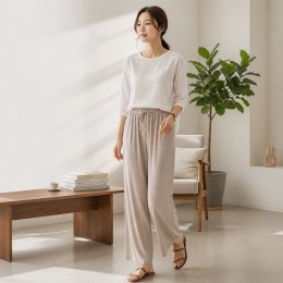 모리카 아이스쿨 차르르핏 와이드바지 SD-262046