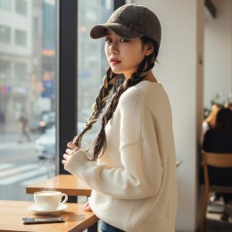 포체인 간편한 캡모자형 가발 SD-262051