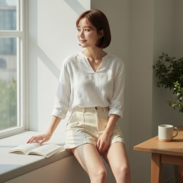 로젤리카 스판 정장 슬랙스 반바지 SD-260501