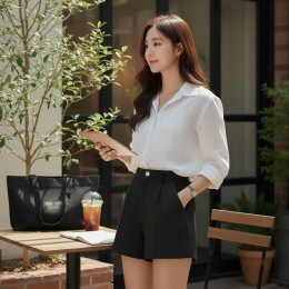 로젤리카 스판 정장 슬랙스 반바지 SD-260501
