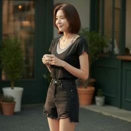 롤롤 투피스 홀터넥 나시 레이어드 티셔츠 SD-260529