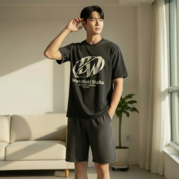 바네스 남녀 피그먼트 워싱 반팔 티셔츠 SD-262062