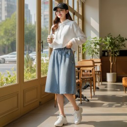 바일라 남녀공용 사이드 스냅 데님 버뮤다 SD-260616
