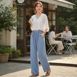 본치스 여름 얇은 린넨 와이드팬츠 마바지 SD-262075