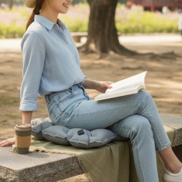 밀톤즈 휴대용 공기주입 에어 방석 야외용 SD-260712