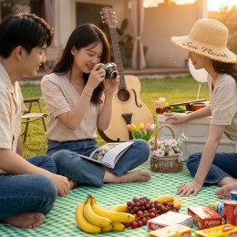 듀렛 휴대용 피크닉 대형매트 캠핑 돗자리 SD-260714