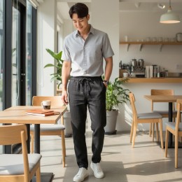 데노스 여름 남자 세미 와이드 린넨 마바지 SD-262081
