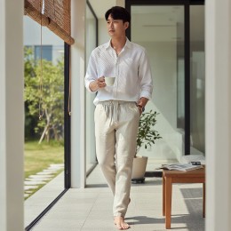 데노스 여름 남자 세미 와이드 린넨 마바지 SD-262081