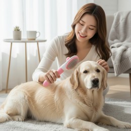 니고 반려동물 원터치 털제거 브러시 빗 SD-260721