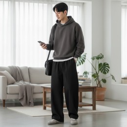 로캠벨 스트링 다트 벌룻핏 팬츠 면바지 SD-260817