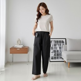 피온 워싱면 와이드 카고바지 면바지 SD-262087