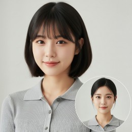 나샨 인모 풀뱅 앞머리 부분가발 SD-262101
