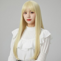 폴댐 풀뱅 금발 생머리 코스프레 통가발 SD-260914