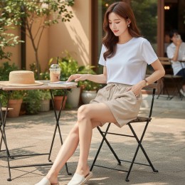 나리카 허리밴딩 여성 여름 반바지 SD-260421
