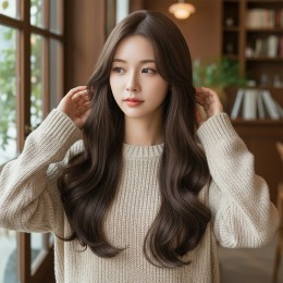 젤다 내추럴 헤어라인 웨이브 매시 통가발 SD-251130