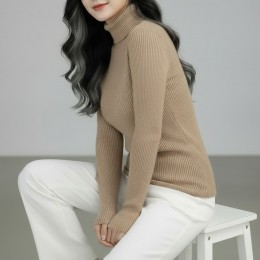 곤벨 캐시미어 골지 니트 슬림핏 폴라티 SD-262088