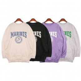 마린 남녀공용 가슴 영문 맨투맨티셔츠 SD-220364