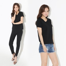 티엘르 사방스판 반팔 브이넥티 SD-220410