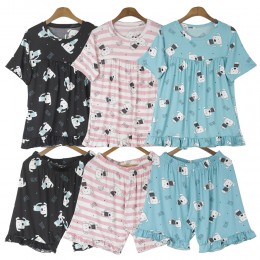 [Sale] 도그 여성 프릴 반팔잠옷세트 SD-220432