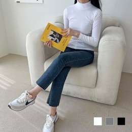 푸키아 여자 무지 하이넥 기본 폴라티 SD-220944