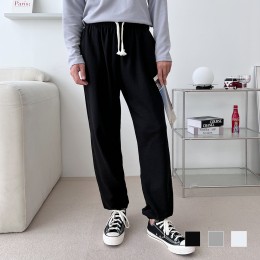 라이안 남자 무지 면 고무줄 조거 바지 SD-220983