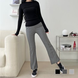 가든 여자 골지 스판 밴딩 핀턱 팬츠 SD-220992