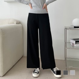 도도블 여자 골지 스판 밴딩 와이드 팬츠 SD-220994