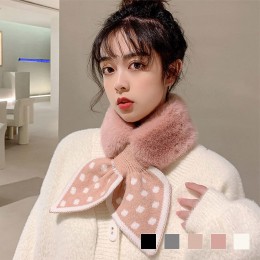 땡땡이 리본 쁘띠퍼 머플러 SD-221067